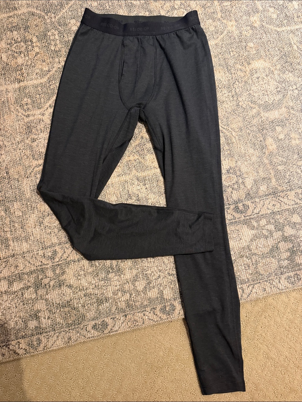 REI Black Men's Thermal Boxer Brief Long Underwear